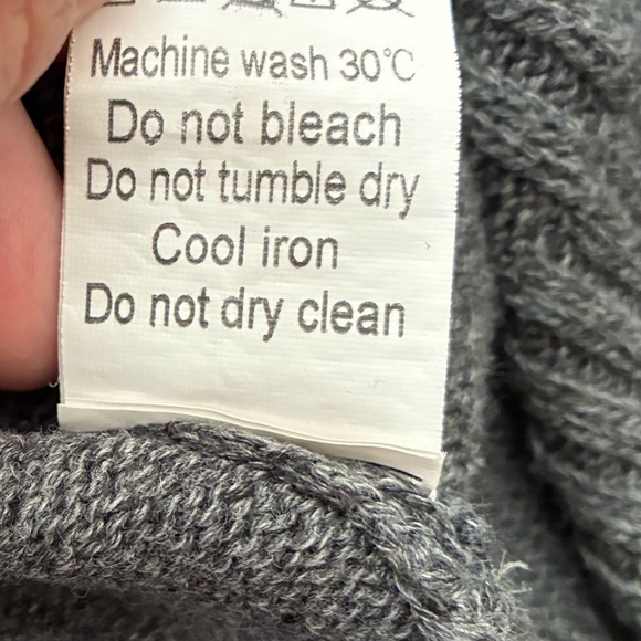 Agnes Orinda Gray Women's Plus Size Long Sleeve Open Front Sweater Cardigan 2X - Picture 10 of 10